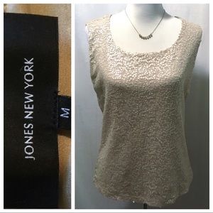 Exc. Cond. ~ Jones NY Sequined Top - Size Medium